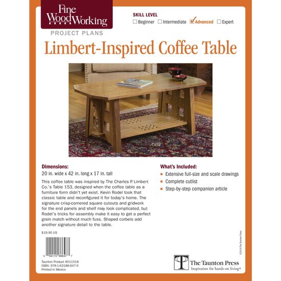 Limbert-Inspired Coffee Table Plan