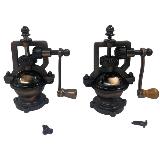 Antique Salt & Pepper Mill Bundle (5 x Salt Mills & 5 x Pepper Mills) – Black Friday Special