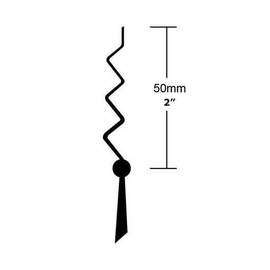 50mm Sweep(Color:Brass (Gold))
