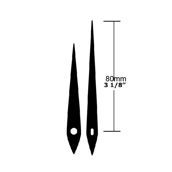 80mm Tear Drop Hands(Plating:Black)