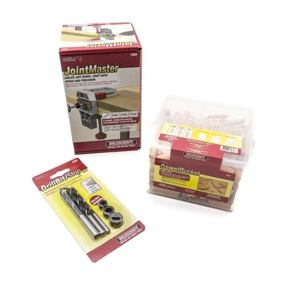 Milescraft JointMaster Dowelling Jig Adjustable Self-Centering Metric Set
