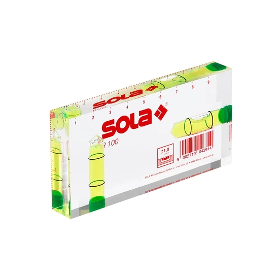 SOLA Acrylic Glass 10cm Spirit Level 