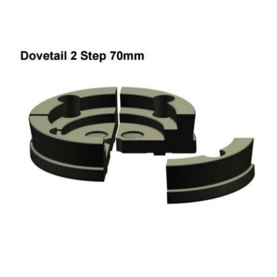 Vicmarc V00644  VM 90/100 Dovetail Jawsets(Types:2 step 70mm)
