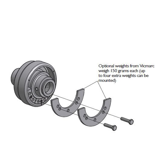 Vicmarc V01230 Additional Weights for Eccentric Chuck - 2 Pieces