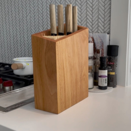 DIY Universal Knife Block with Bamboo Skewers (with Video Tutorial) 