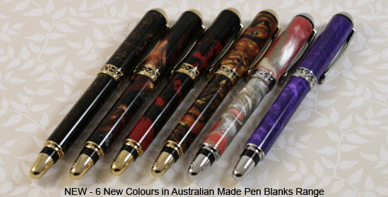 6 New Australian Made Pen Blanks.